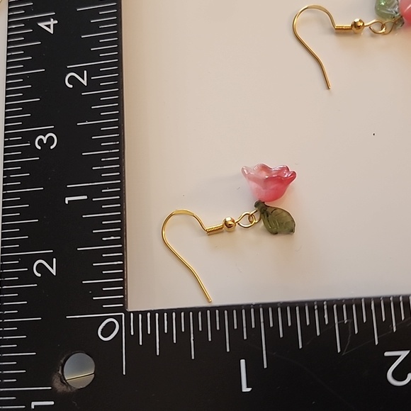 Flower Earrings Floral Earrings Blooming Earings Colorful Earrings blossom - Picture 5 of 5